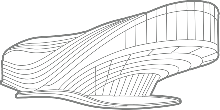 Line drawing of the Ombak KLCC building